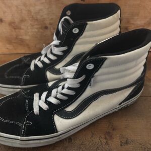 Mens Vans Black and White High-Top Sneakers